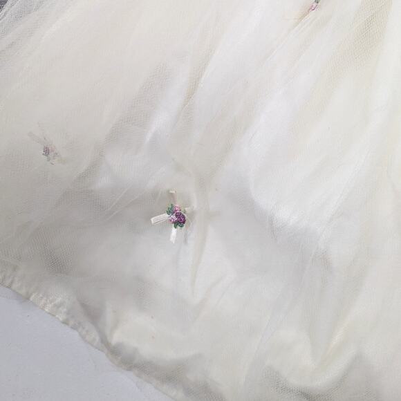 Vintage Rose Cottage Dress Girls Size 4T Purple Velvet Christmas - Picture 4 of 7